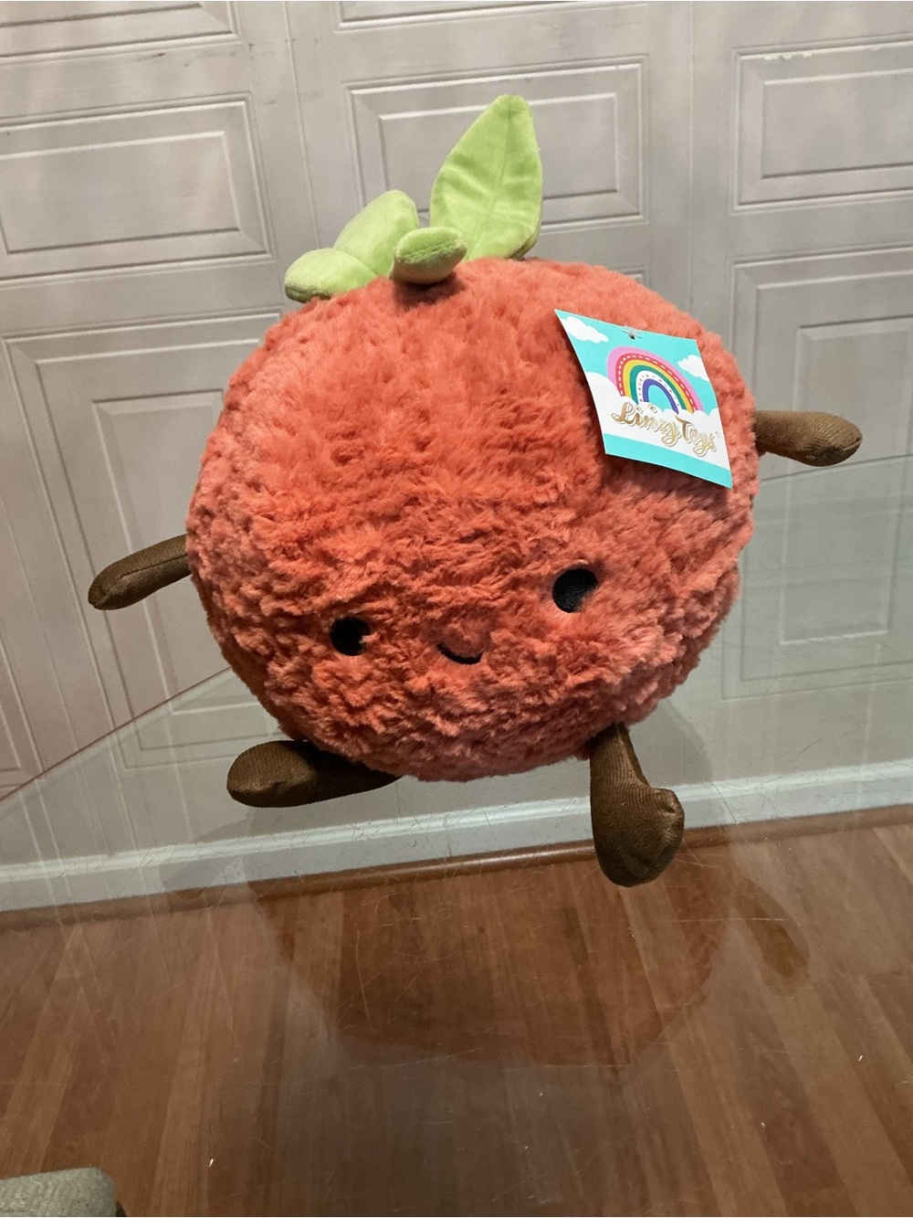 Linzy Toys Yum Yum Smoochy Pals Peach Fruit Fuzzy Plush Stuffed Toy, with tag